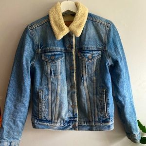 Levi’s denim trucker jacket with Sherpa lining